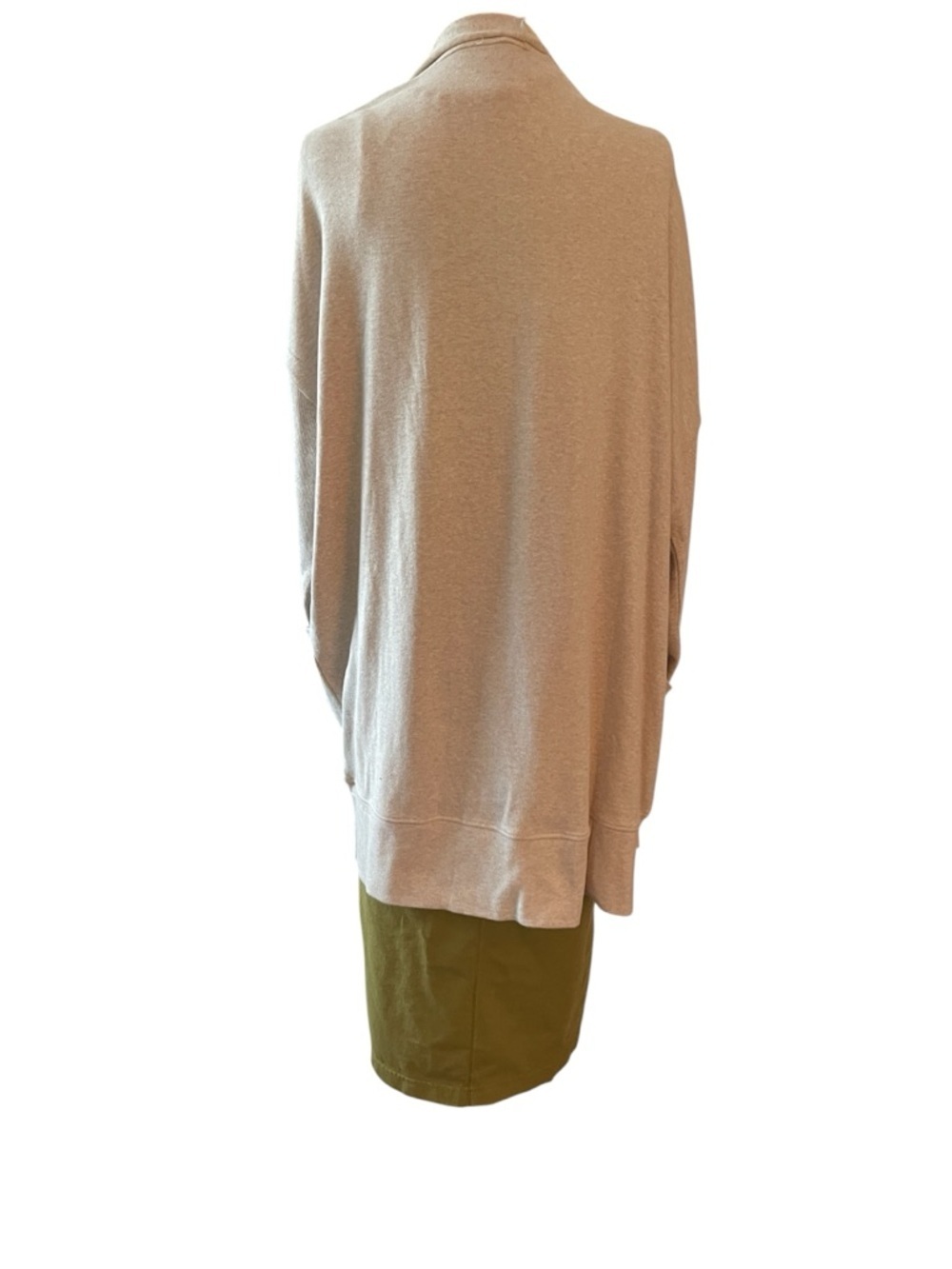Pact Airplane Wrap Cardigan M/L Beige Organic Cotton Oversized Travel Sweater - Picture 8 of 9